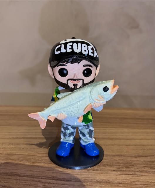 Boneco personalizado de pescador